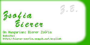 zsofia bierer business card