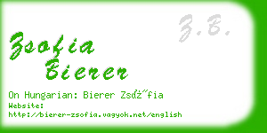zsofia bierer business card
